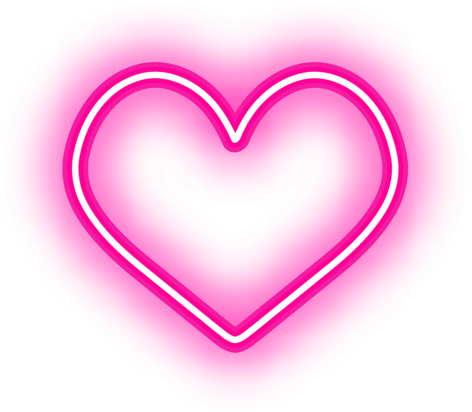 Heart Neon Pink Light 